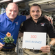 Scott Kelly and cosmonaut Mikhail Kornienko celebrate 300 days in space on January 21, 2016